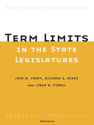 cover image of Term Limits in State Legislatures
